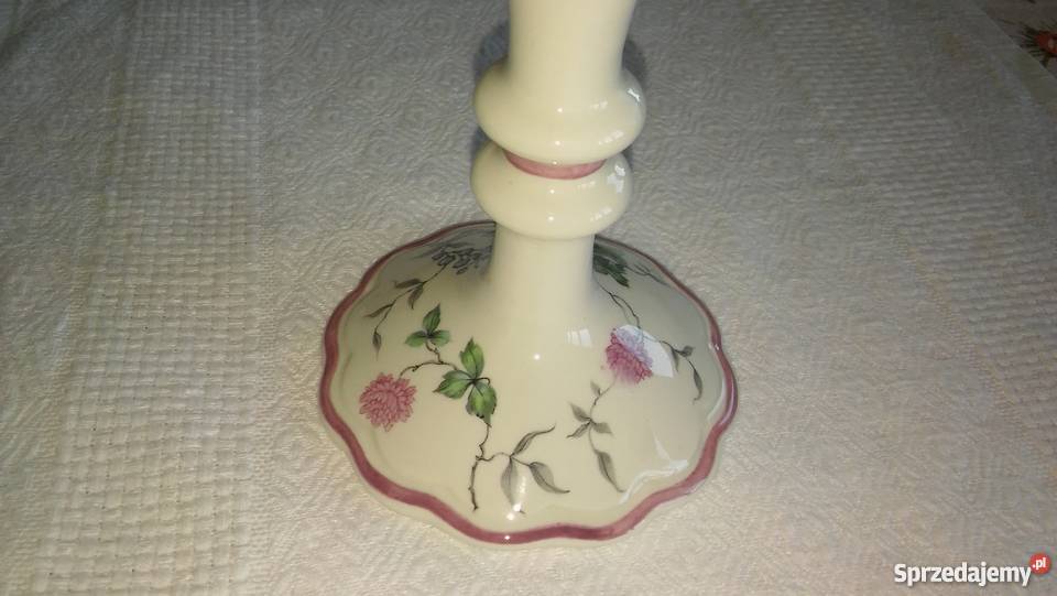 piękny porcelanowy świecznik angielska inny kolor Gdańsk