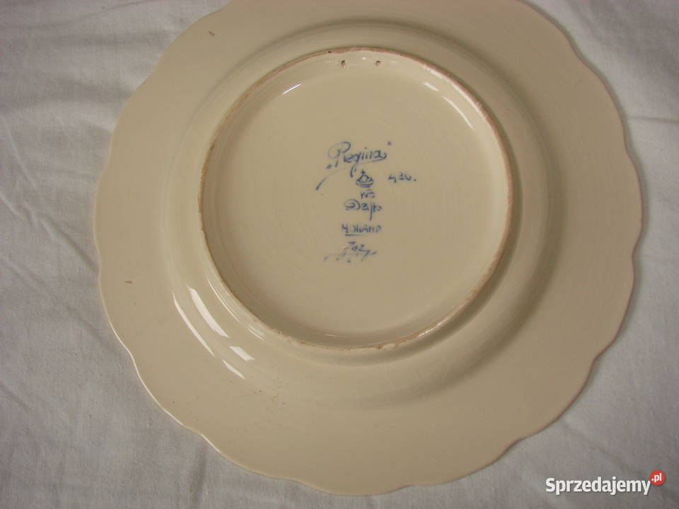 Regina Delfts stary porcelanowy talerz