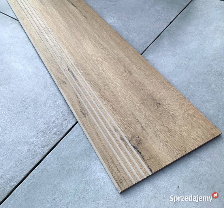 Płytki drewnopodobne na schody 100x30 stopnice z Łask