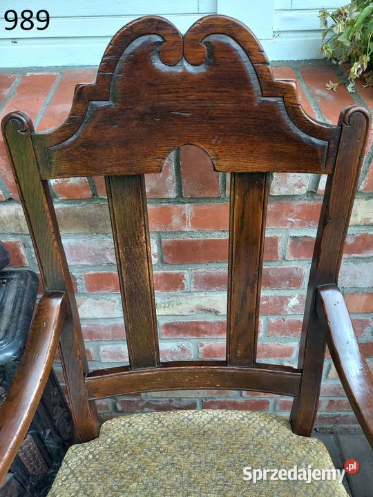 Krzesła stylowe drewniane z materiałową Gawroniec