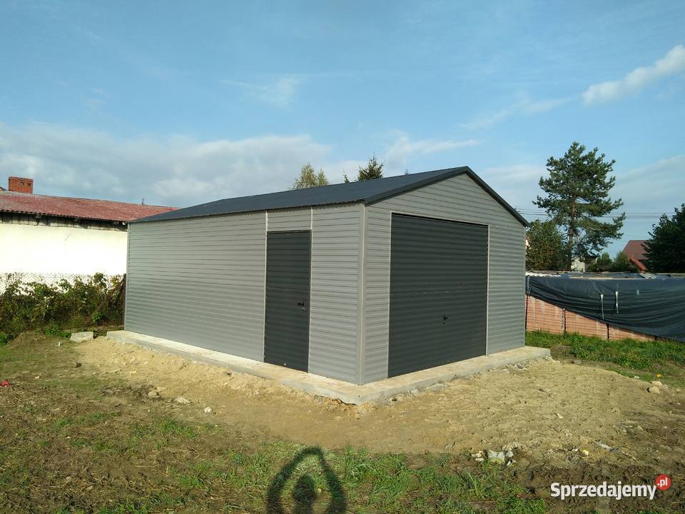 Garaż Blaszany POPIELATY 3x8 Blaszak Garaże 30m2 Łęczna
