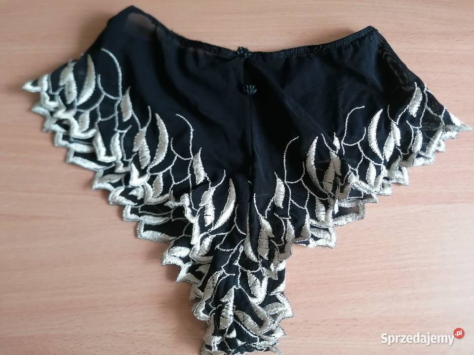 Majtki damskie siateczkowe figi z haftem Figi i stringi Łódź sprzedam