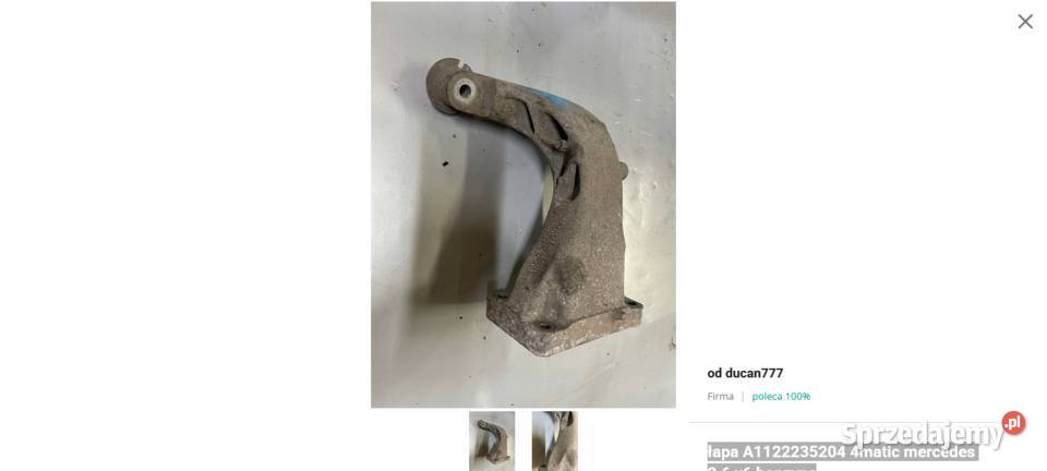 łapa A1122235204 4matic mercedes 26 v6 benzyna osobowe Jelcz-Laskowice