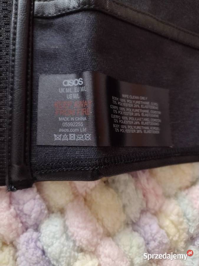 ML ASOS Czarny skórzany pasek gorsetowypasNOWY Kraków sprzedam