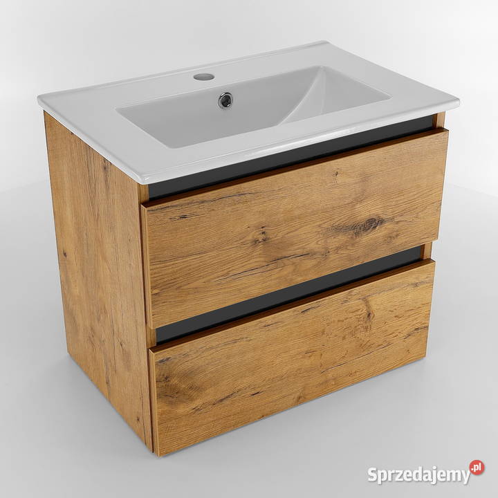 Szafka do łazienki 2 szuflady dekor grafit dąb 39cm dolnośląskie