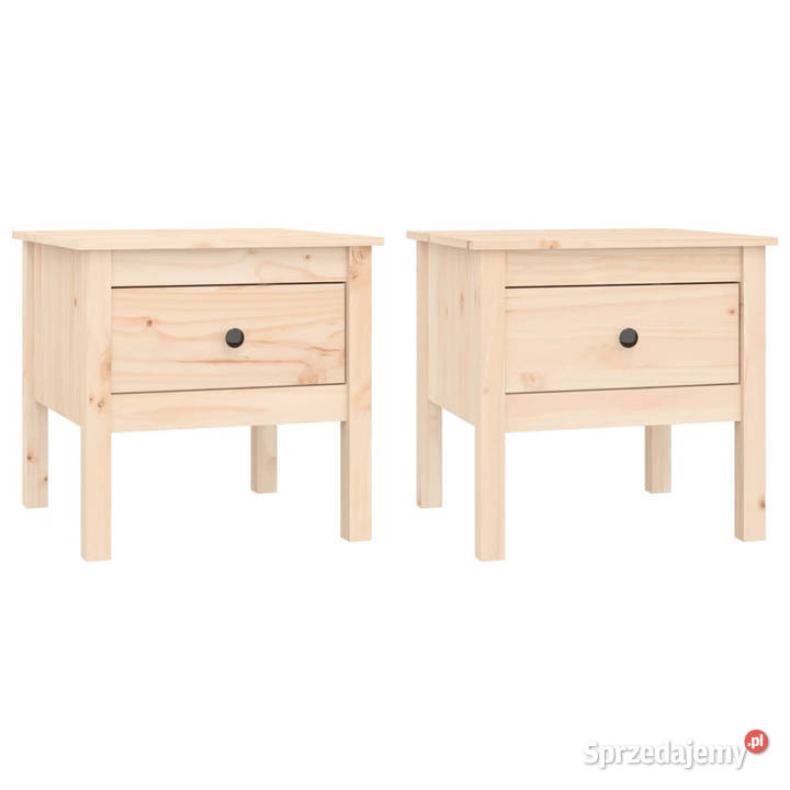 Stoliki boczne 2 50x50x49 lite drewno sosnowe