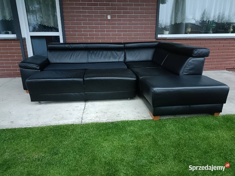 Sprzedam narożnik ze skóry Komplety wypoczynkowe