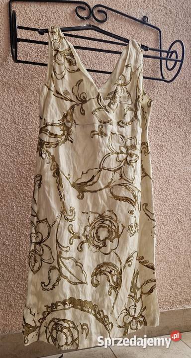 Damska wizytowa SUKIENKA Deni Cler 44 bawełna kolorowy Lublin sprzedam