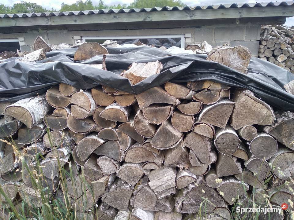 Drewno kominkowe sezonowane połupane mieszanka Brzeźno Szlacheckie