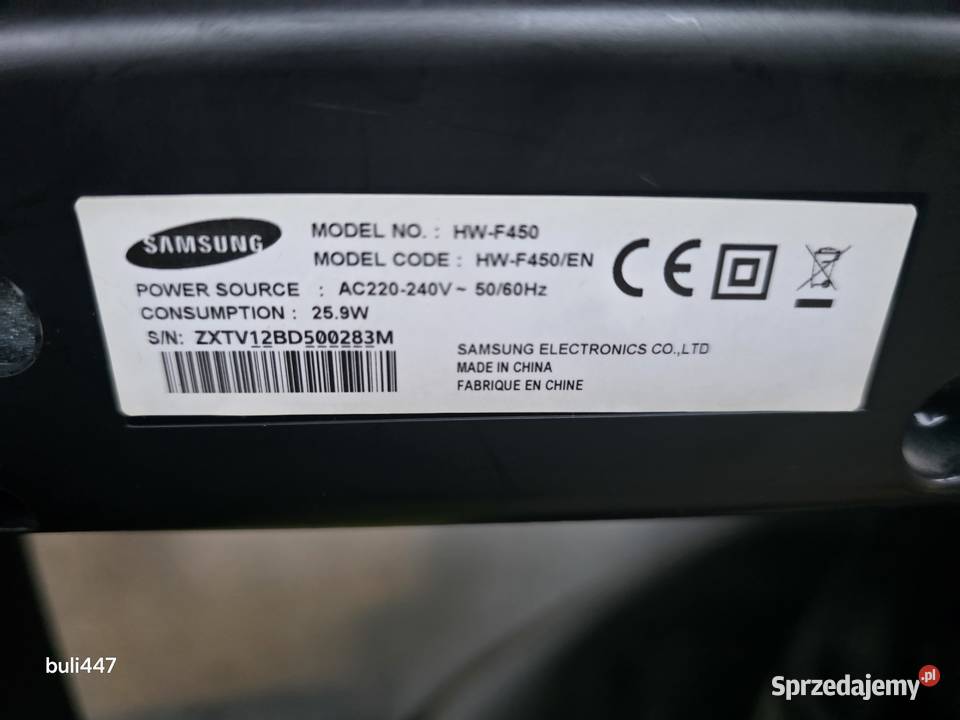 soundbar samsung z subwooferem i pilotem