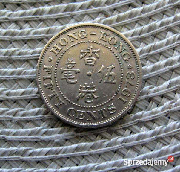 Hongkong 50 Centów 1973r wielkopolskie Kalisz