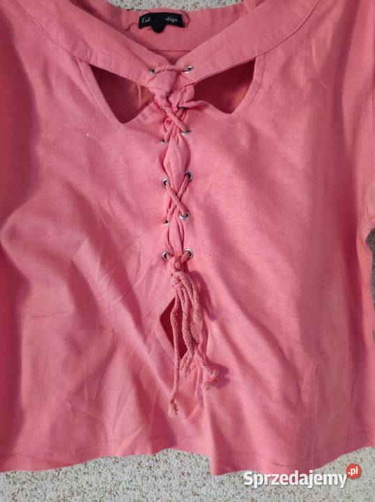 bluzka koszulka tshirt crop top ozdobnym Bez wzoru Kielce