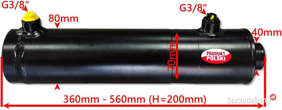 Siłownik Hydrauliczny SMTG 70x40 SKOK 200 2STR kujawsko-pomorskie Solec Kujawski