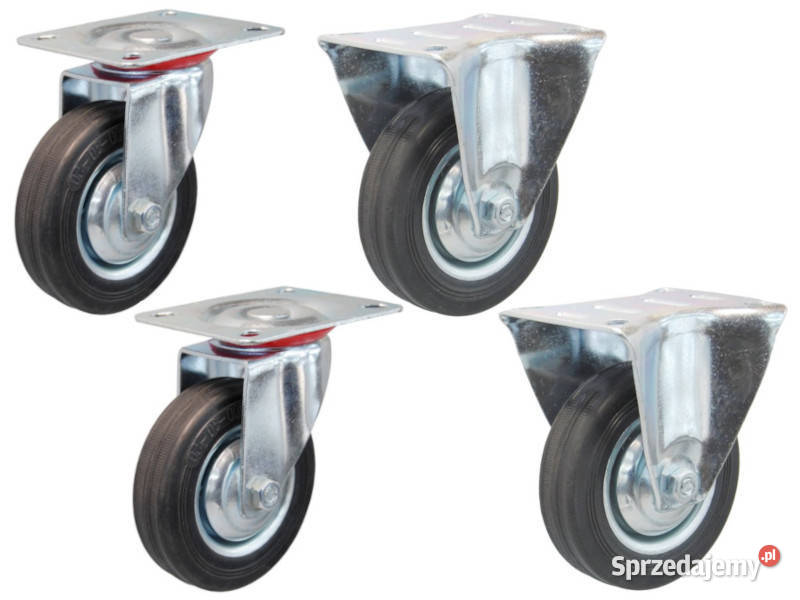 Koło metalowogumowe fi 100 mm w obudowie