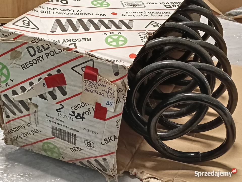 2x Sprężyny zawieszenia przód Daewoo 96187434e