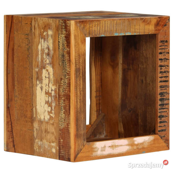 Stołek 40x30x40 lite drewno z odzysku WM246270 Warszawa