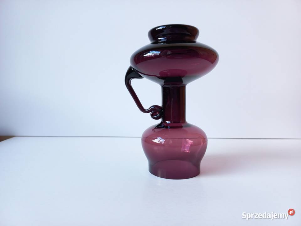 Świecznik Huta Alicja kolorowe szkło PRL Dąbrowa Górnicza sprzedam