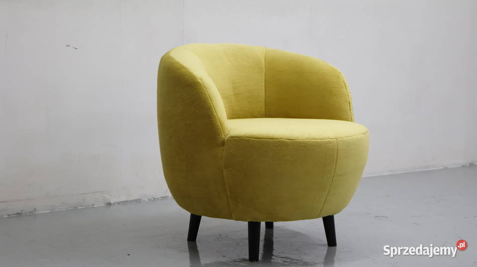 TEA WYGODNY FOTEL kolor cytrynowy obły kształt wielkopolskie Poznań