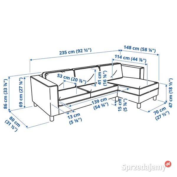 Sofa 3osobowa PARUP PRUP IKEA Gunnared Beige Gdańsk