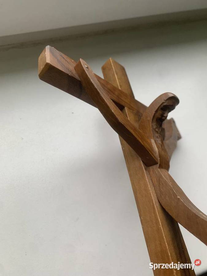 art deco Krzyż na ścianę drewno łódzkie Łowicz