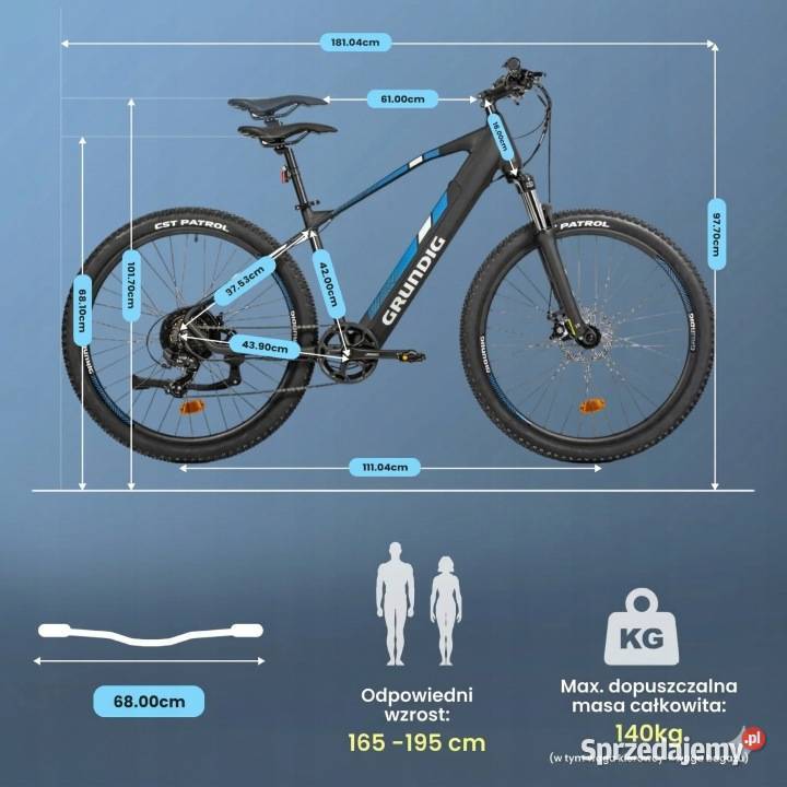 ROWER ELEKTRYCZNY GÓRSKI EMTB GRUNDIG HT 275 małopolskie Skawina sprzedam