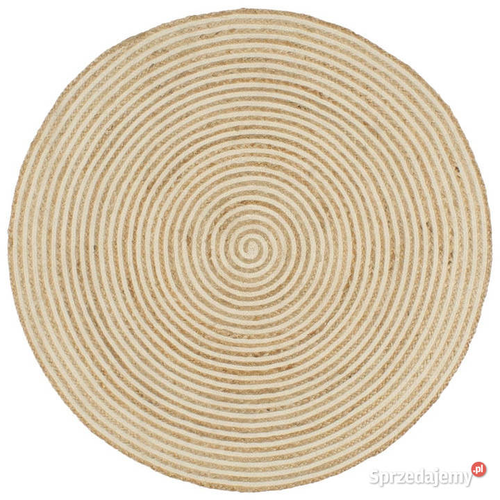 Dywanik ręcznie wykonany z juty spiralny wzór mazowieckie sprzedam