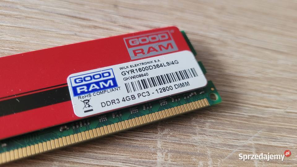 Pamięć RAM GoodRAM Play 4GB 1600MHz DDR3 CL9 Pamięci