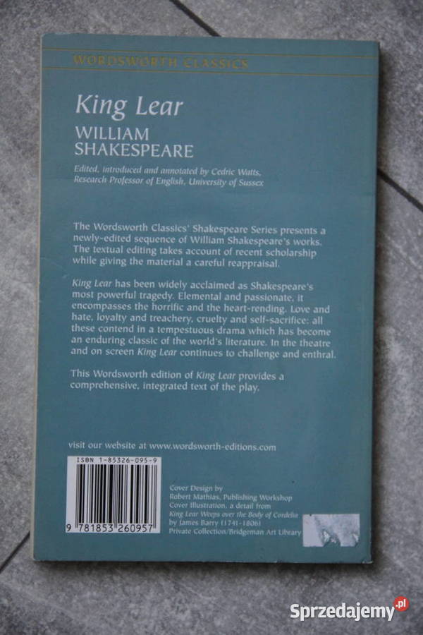 Shakespeare William KING LEAR completeunabridged Chorzów