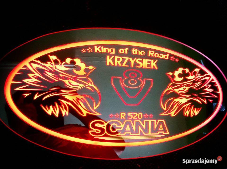 Lustro LED RENAULT 24v TIR podświetlane świecące Kobierno