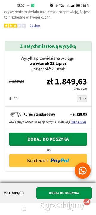 Okap kominowy Hotpoint PHGC74FLMX 70 kominowy