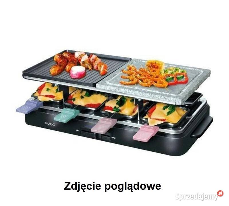 NOWY Grill Raclette QUIGG Elektryczny 1400W 8