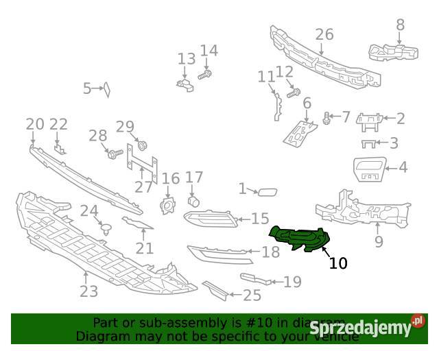 VOLVO S90 II RDesign mocowanie prawy halogen OE Bielany Wrocławskie