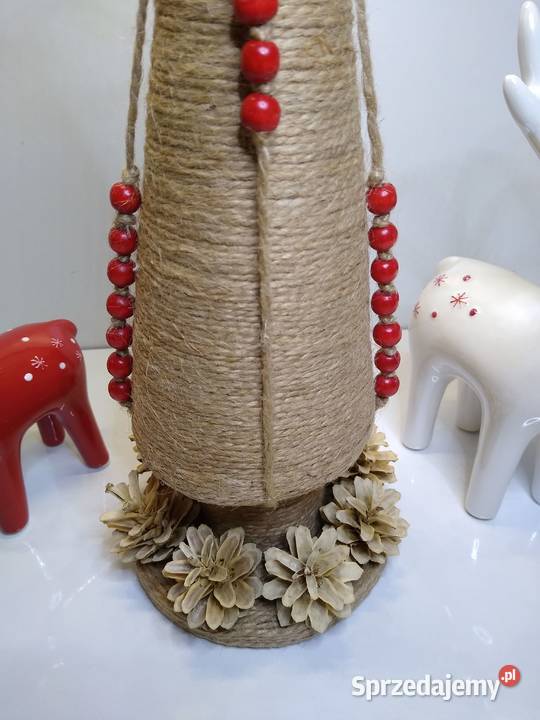 Choinka Ozdoba Juta Handmade wielokolorowy