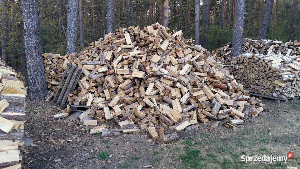 Suche drewno drzewo opałowe sosnowe rąbana Łosice