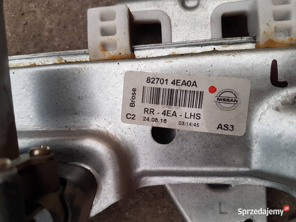 NISSAN QASHQAI J11 MECHANIZM SZYBY LEWY TYL Turek
