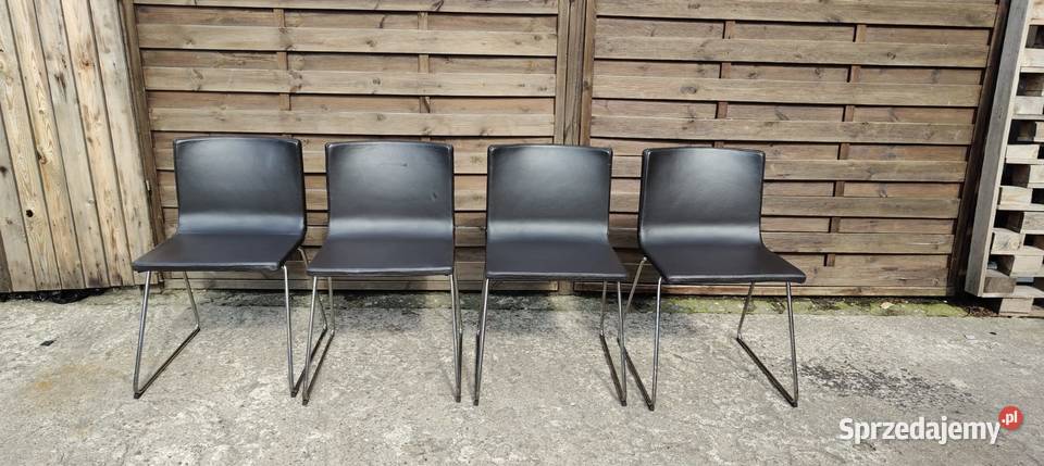 4 x krzesło IKEA Bernhard skóra naturalna Warszawa sprzedam
