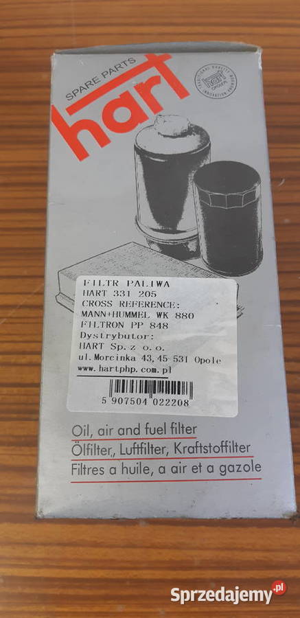 HART FILTR PALIWA 331 205 TRANSIT 25D 25TD