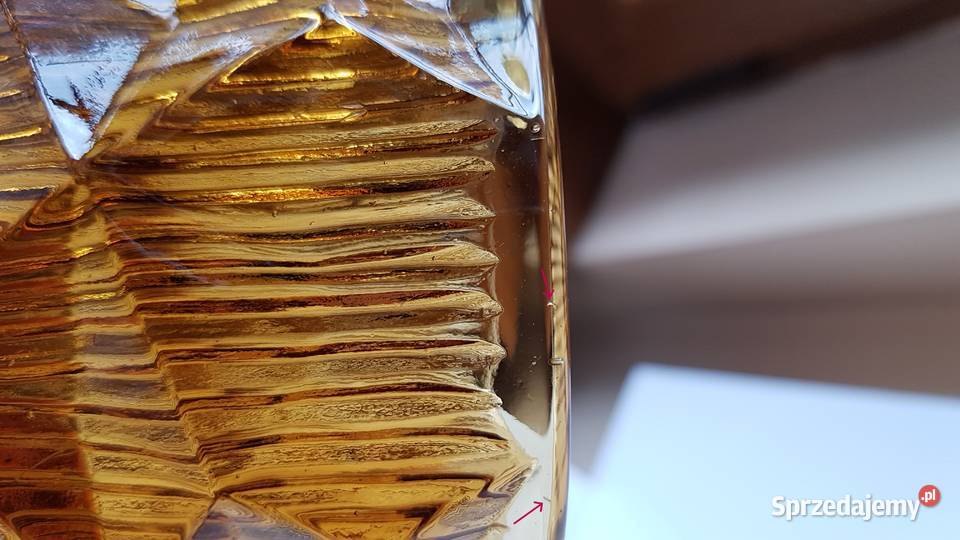 Wazon OKULUS 2 Ząbkowice kolorowe szkło PRL Dąbrowa Górnicza