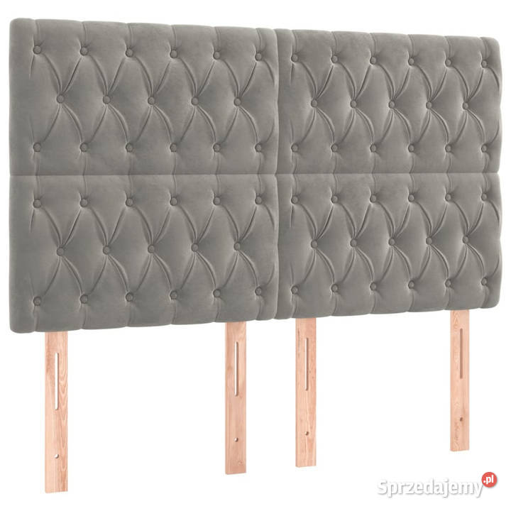 Zagłówek do łóżka z LED jasnoszary 160x7x118128 Warszawa