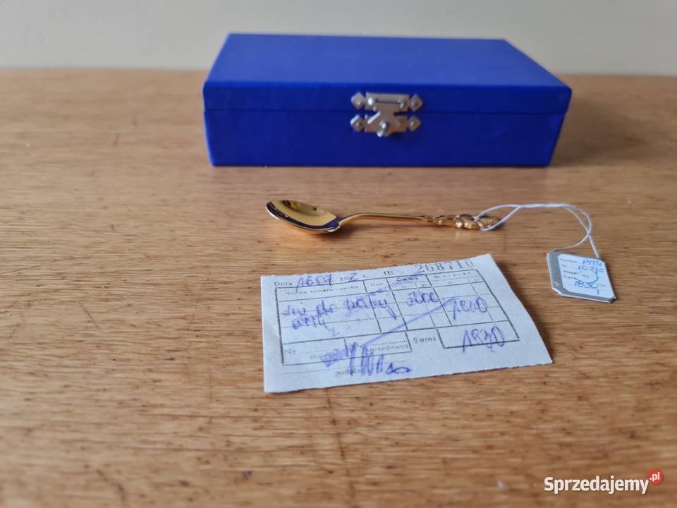 Łyżeczki do herbaty metal złocony mazowieckie Warszawa