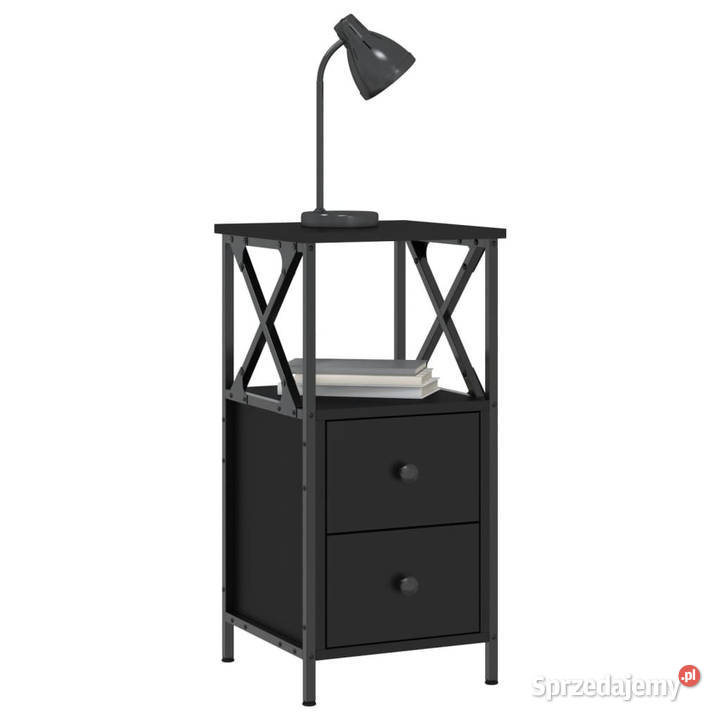 Szafka nocna czarna 34x355x70 materiał mazowieckie