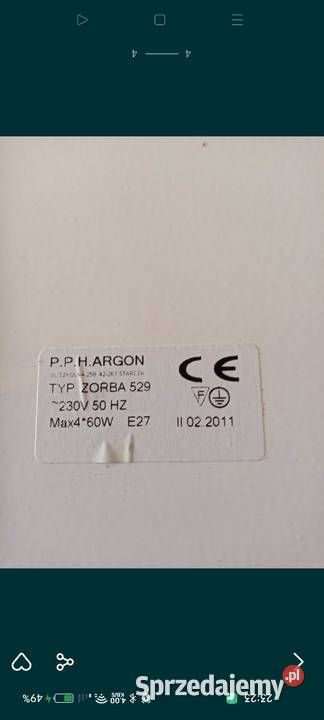 Lampa sufitowa plafon Szamotuły sprzedam