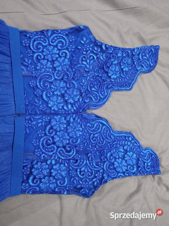 Sukienka śliczna tiul granatowa Radymno