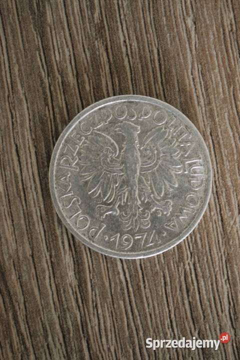 Monety obiegowe PRL 2 Jagody 1974 5 Rybak 1974 Chełmno
