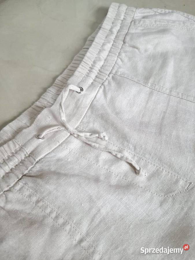 Spodnie lniane Gerry Weber len XXL szary/srebrny sprzedam