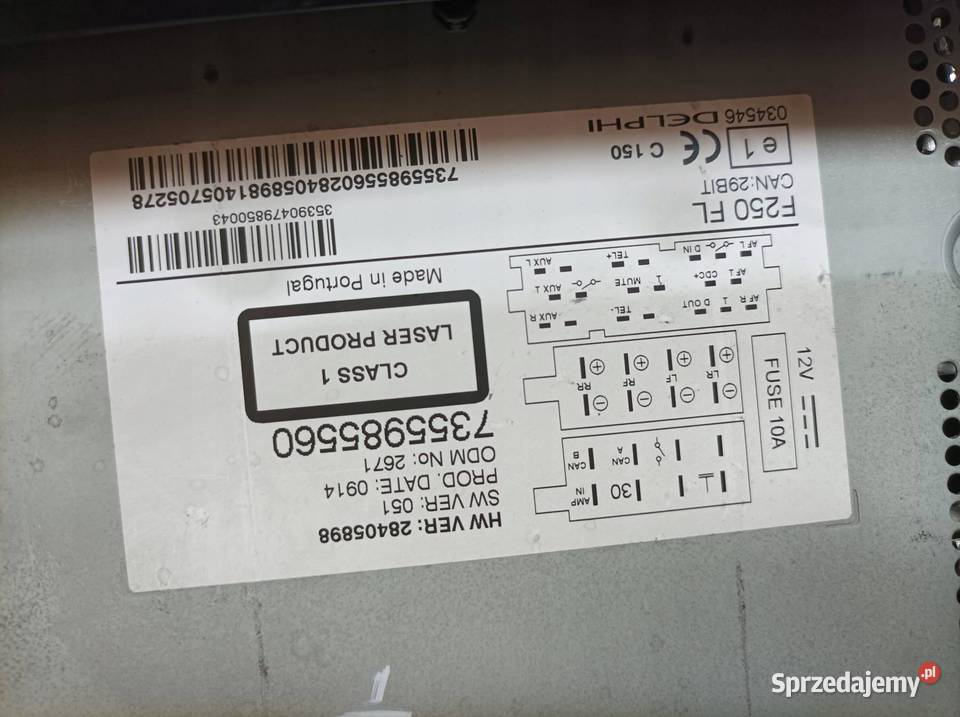 RADIO 7355985560 Fiat Ducato III 2007 Części samochodowe