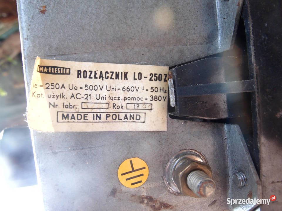 Rozłączniki kablowe izolacyjne LO LO250Z Elester Łódź