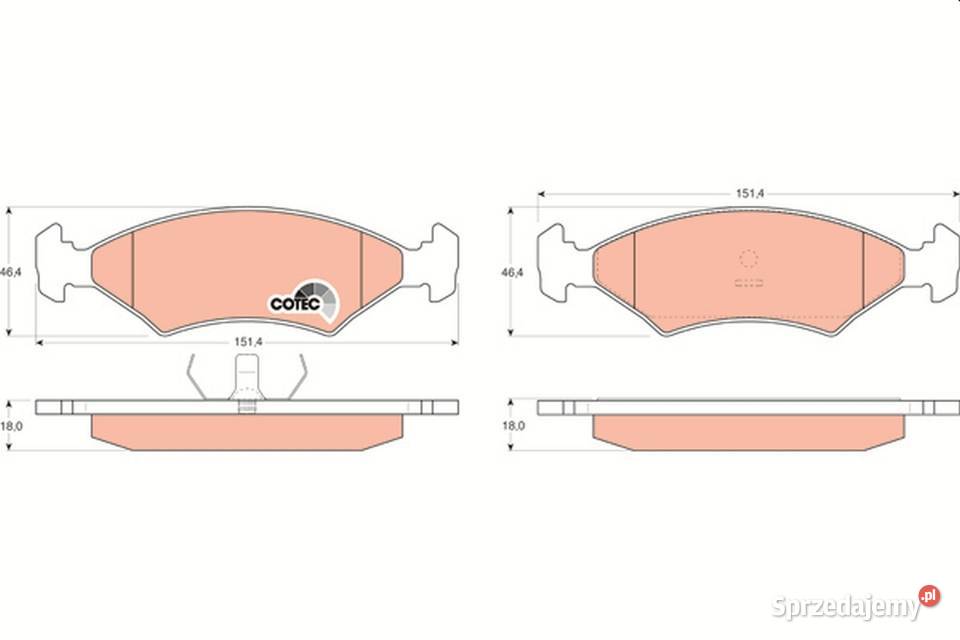 Klocki hamulcowe GDB 255 Ford Mazda