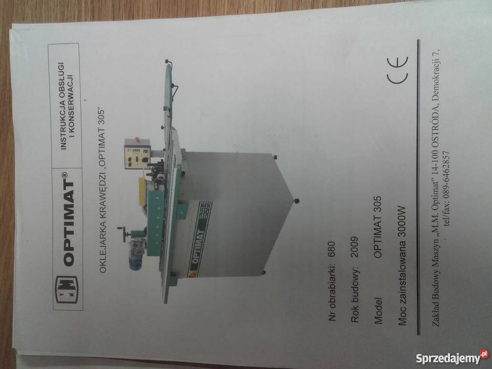 Okleiniarka krawędzi OPTIMAT 305 dolnośląskie Syców