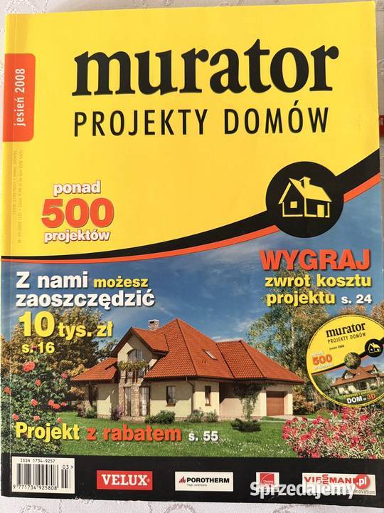 Murator Projekty Domów Jesień 2008 Ponad 500 Czerwionka-Leszczyny sprzedam